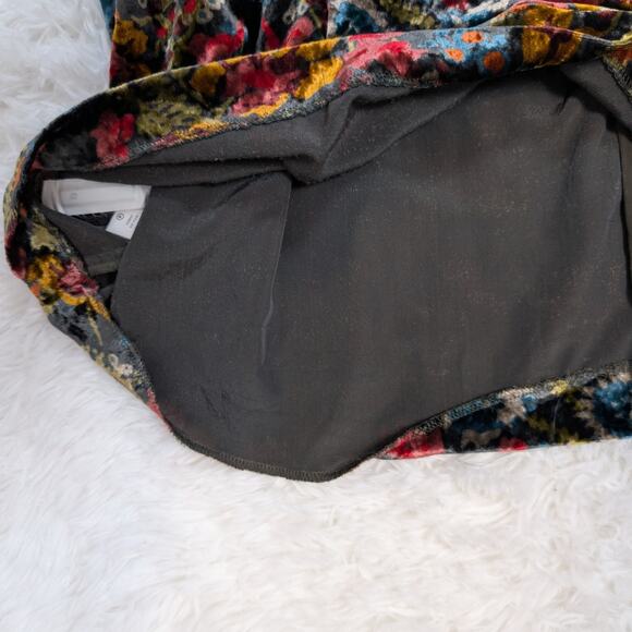 LOFT Velvet Floral Mock Neck Sleeveless Dress Size Large - Picture 12 of 13